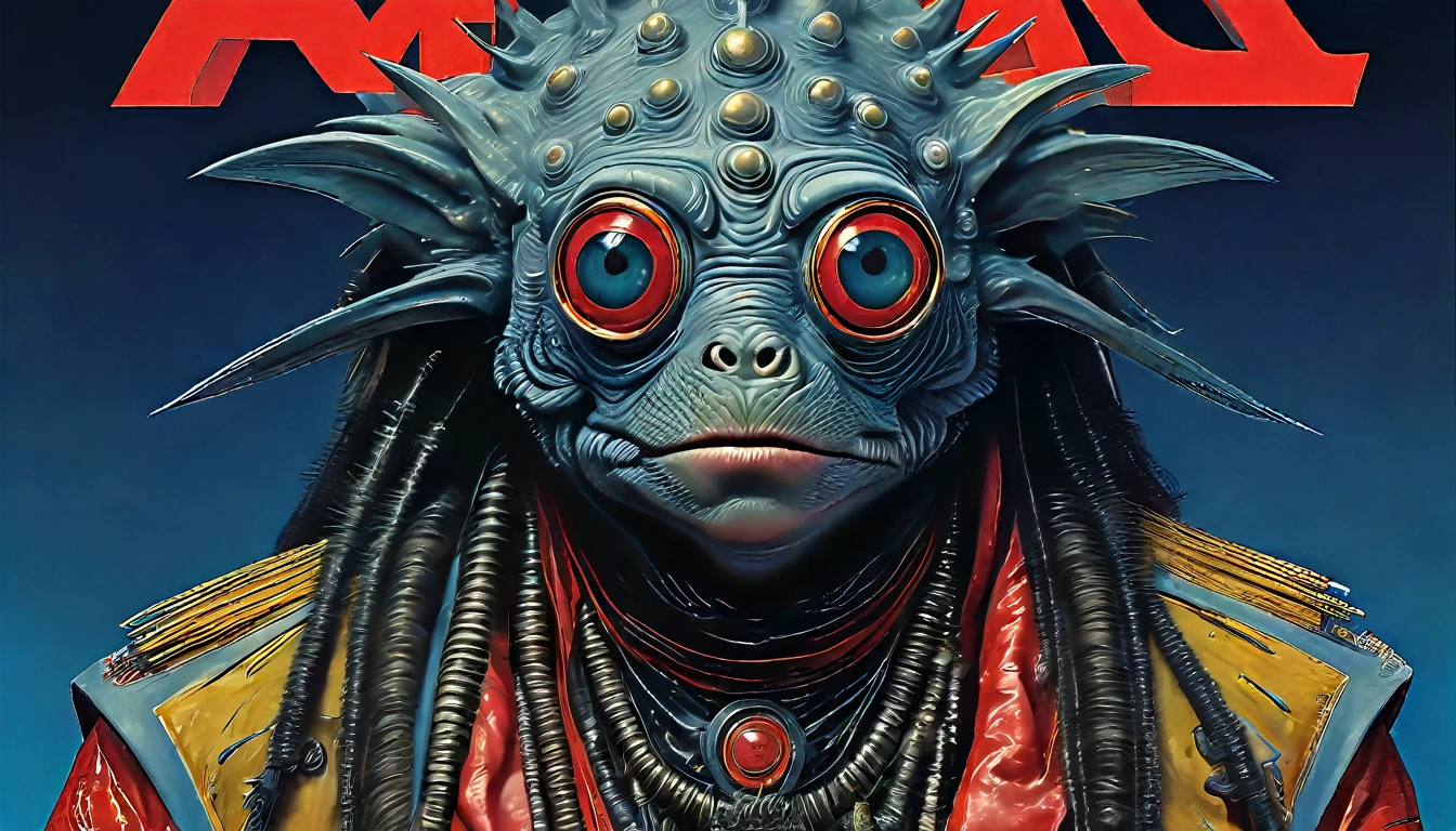 a movie poster for Heavy Metal Magazine, inspired by Xul Solar, futuristic apocalypse, stalenhag, monster, startship, metal album cover, gwar, heavy metal band promo, wayne barlowe pierre pellegrini, retro sci fi, movie poster with no text, movie poster promo, ultra detailed, complex, sharp focus, object texture, studio photo, intricate details, highly detailed, Real Photo style, hyper-realistic, high dynamic range, rich colors, realistic textures, 8K uhd, high color depth, Nikon D 850, Kodak 400 port, fujifilm XT, (cinematic film:3.1)