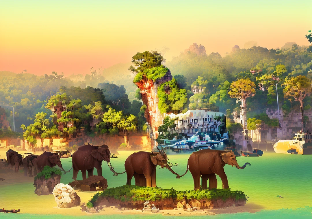 Pixel art, Gateway to the Andaman, Trang Province 1,024 bit