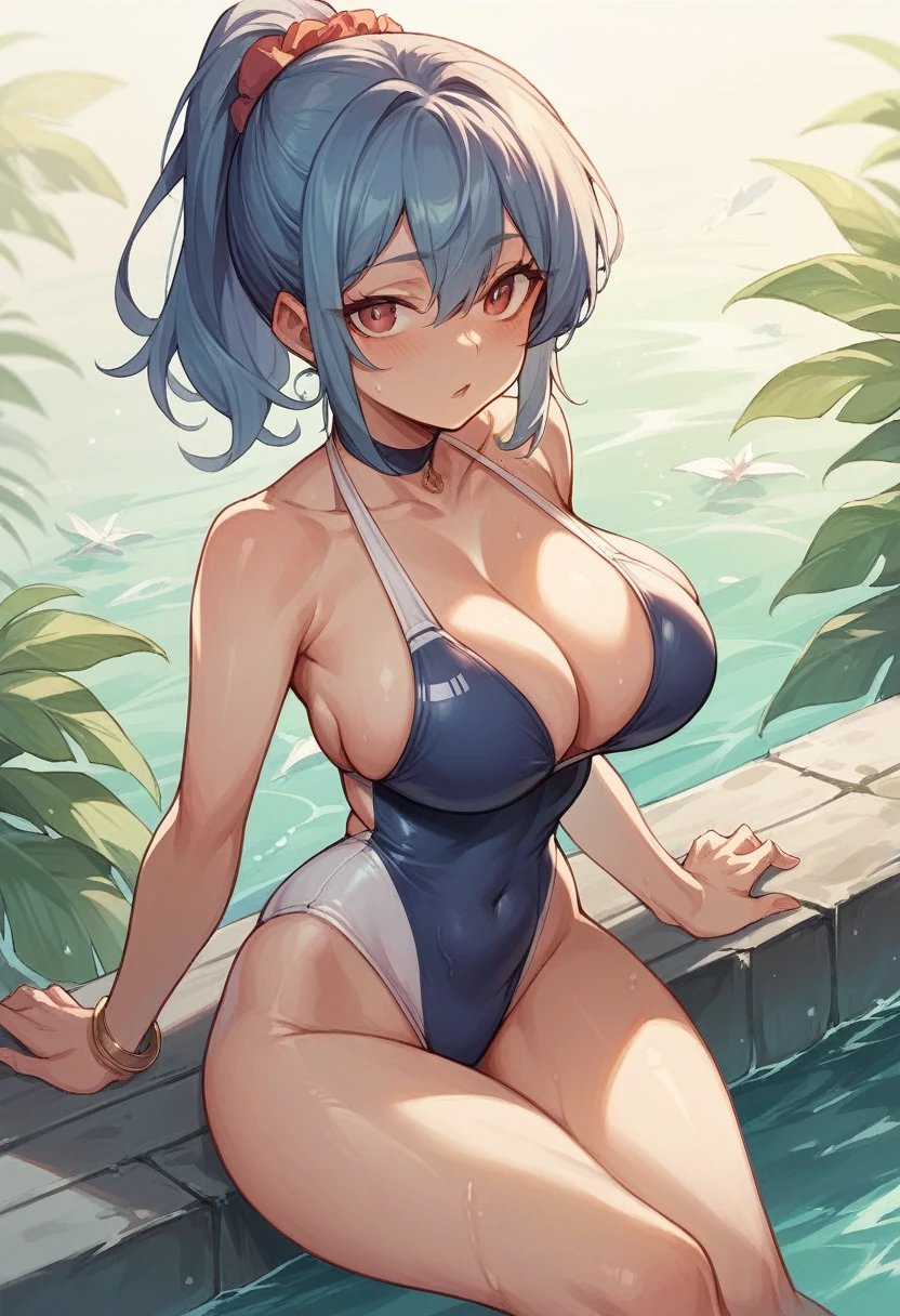 young woman、Big Breasts、Swimsuit、