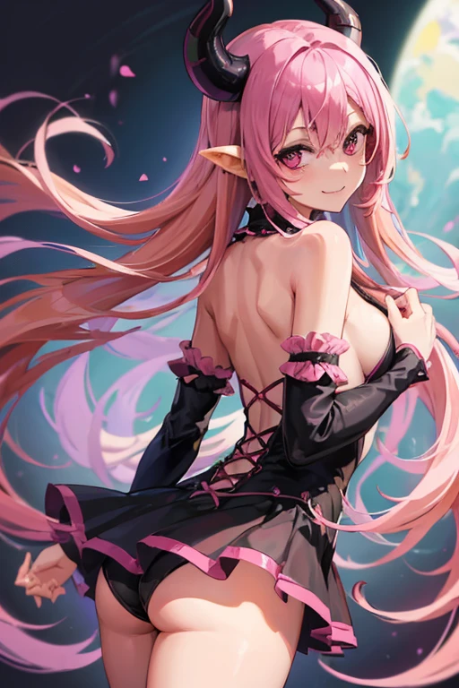 Succubus Girl(((look back)))(((Smile)))(((Pink Hair)))