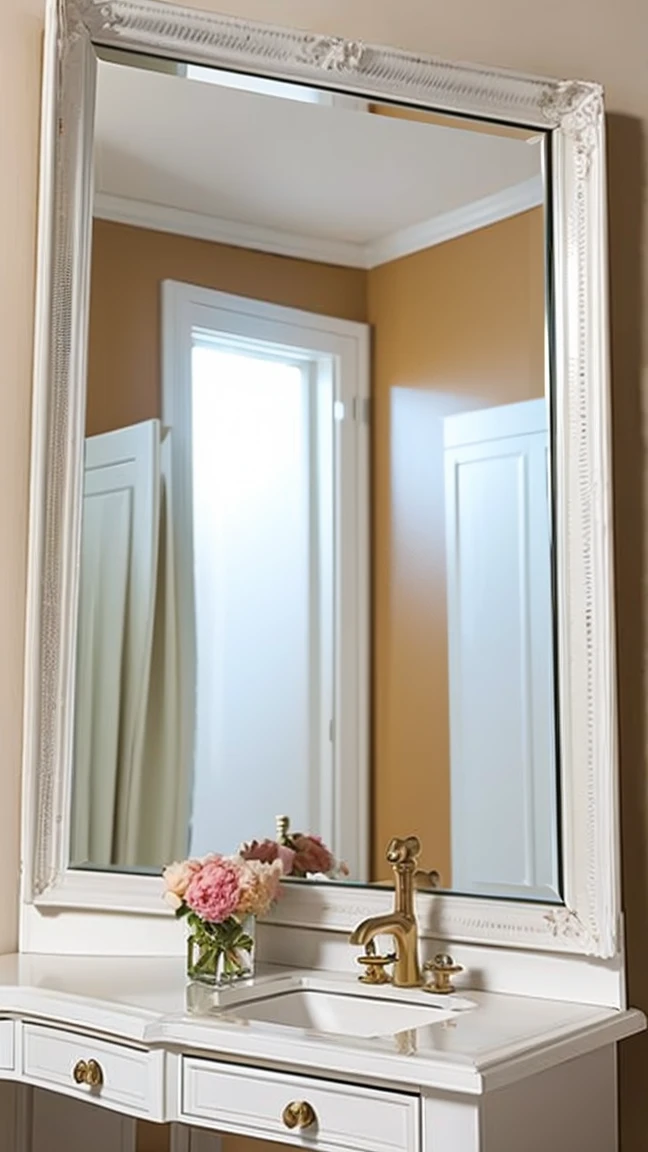 Mirror reflection: Use a large mirror, to create double perspectives.