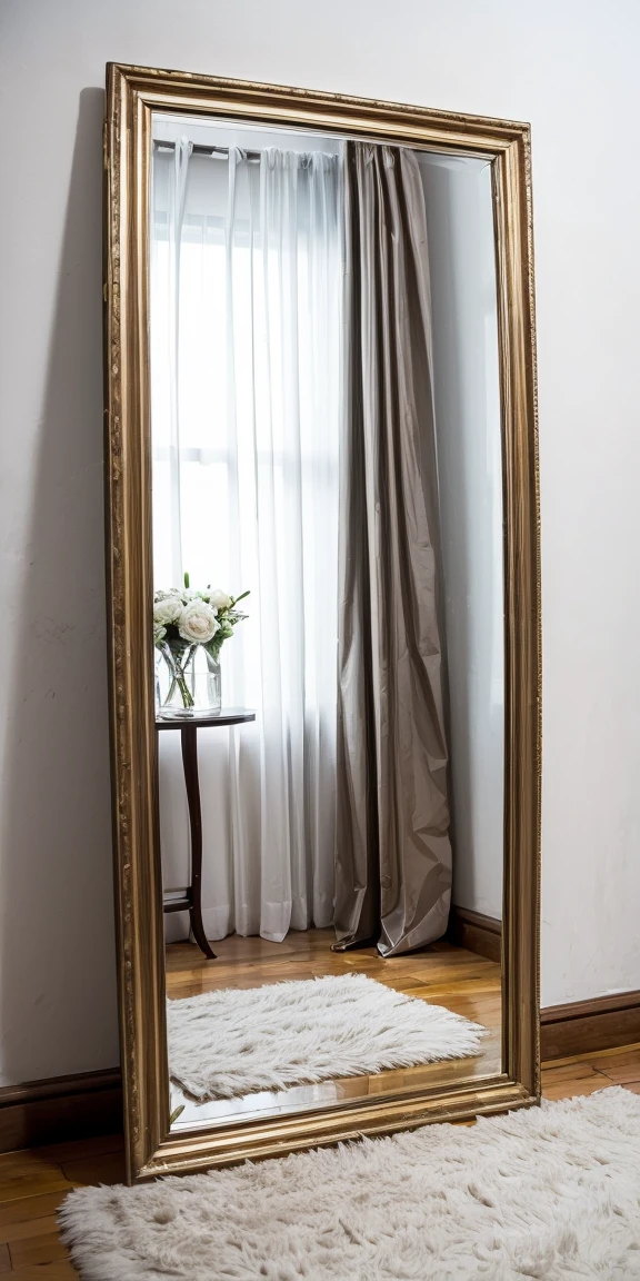 Mirror reflection: Use a large mirror, to create double perspectives.