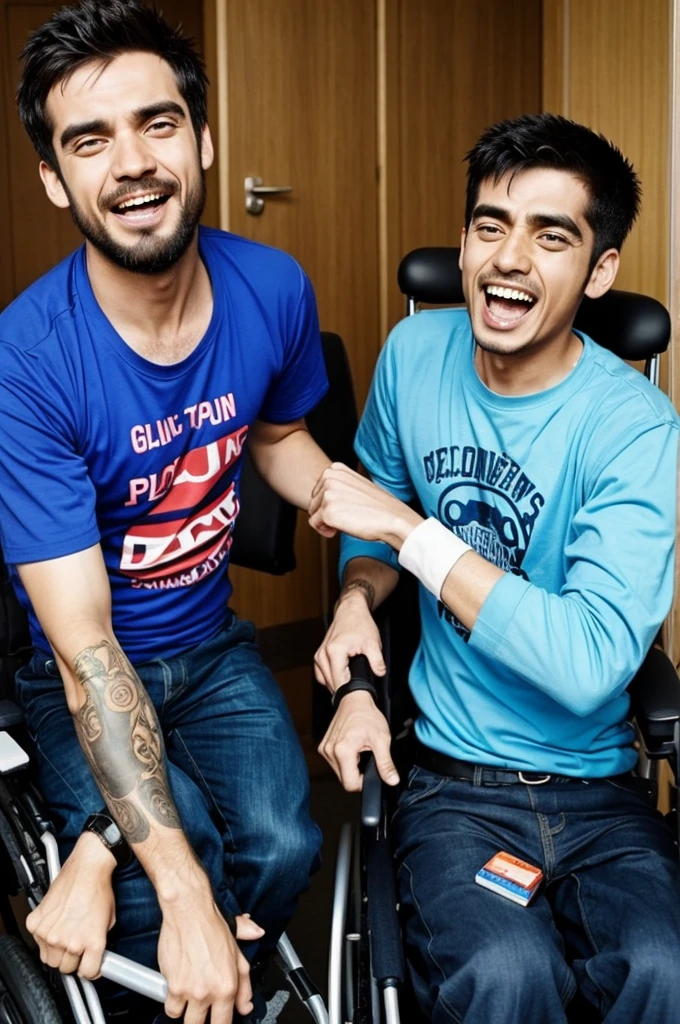 2 men who are crazy like on drugs. And appear very disabled pulsative