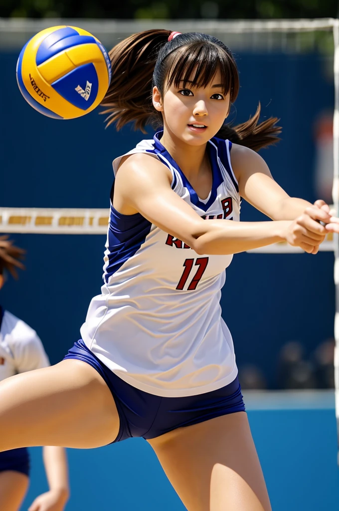 anime girl playing volleyball