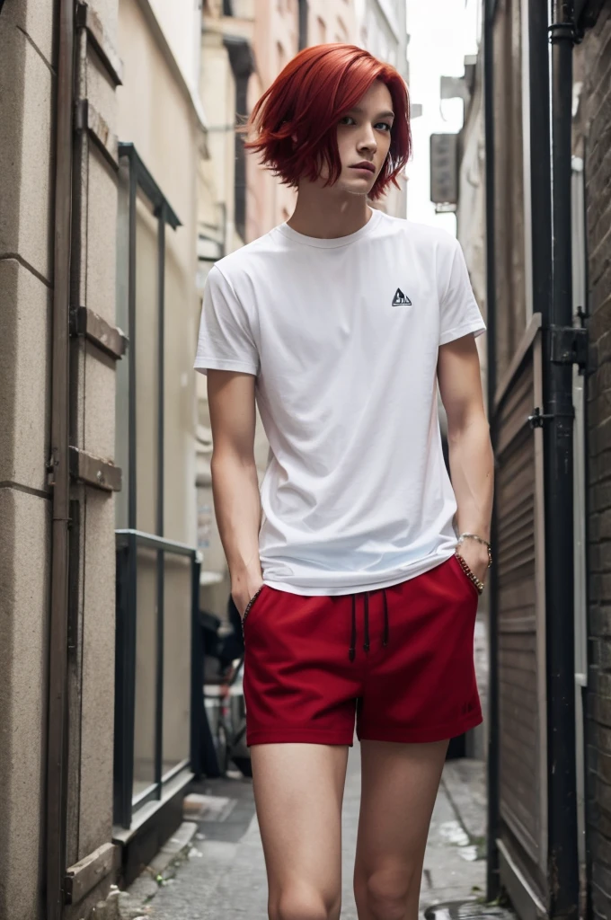 Red hair,short,male,Handsome,Slender