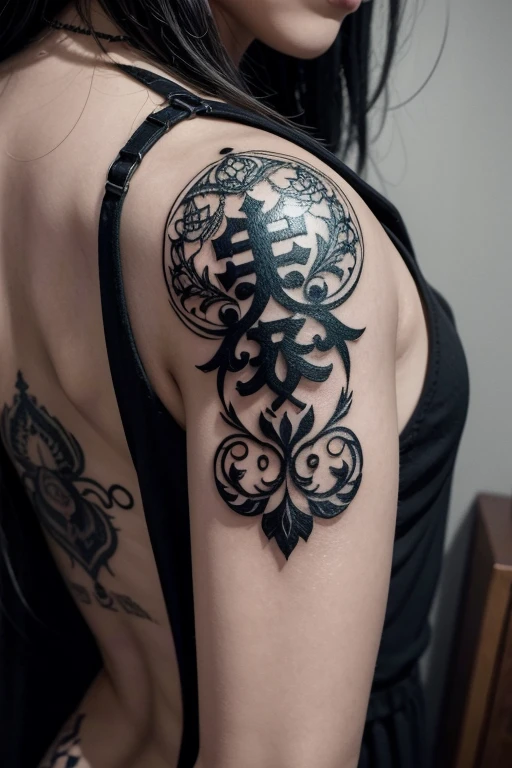 blackwork type art for tattoo design