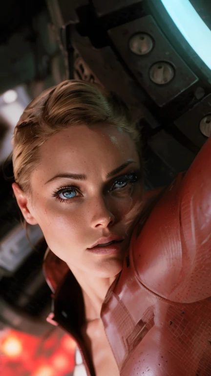 kristanna loken as the terminator tx, hyperrealistic, extremely detailed, intricate details, highly detailed face, piercing eyes, flawless skin, mechanical robot body, shiny metal texture, advanced cybernetic technology, advanced weapon systems, post-apocalyptic setting, dynamic pose, cinematic lighting, dark and moody color palette, dramatic shadows, concept art style