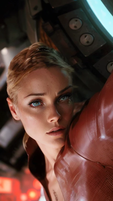 kristanna loken as the terminator tx, hyperrealistic, extremely detailed, intricate details, highly detailed face, piercing eyes, flawless skin, mechanical robot body, shiny metal texture, advanced cybernetic technology, advanced weapon systems, post-apocalyptic setting, dynamic pose, cinematic lighting, dark and moody color palette, dramatic shadows, concept art style