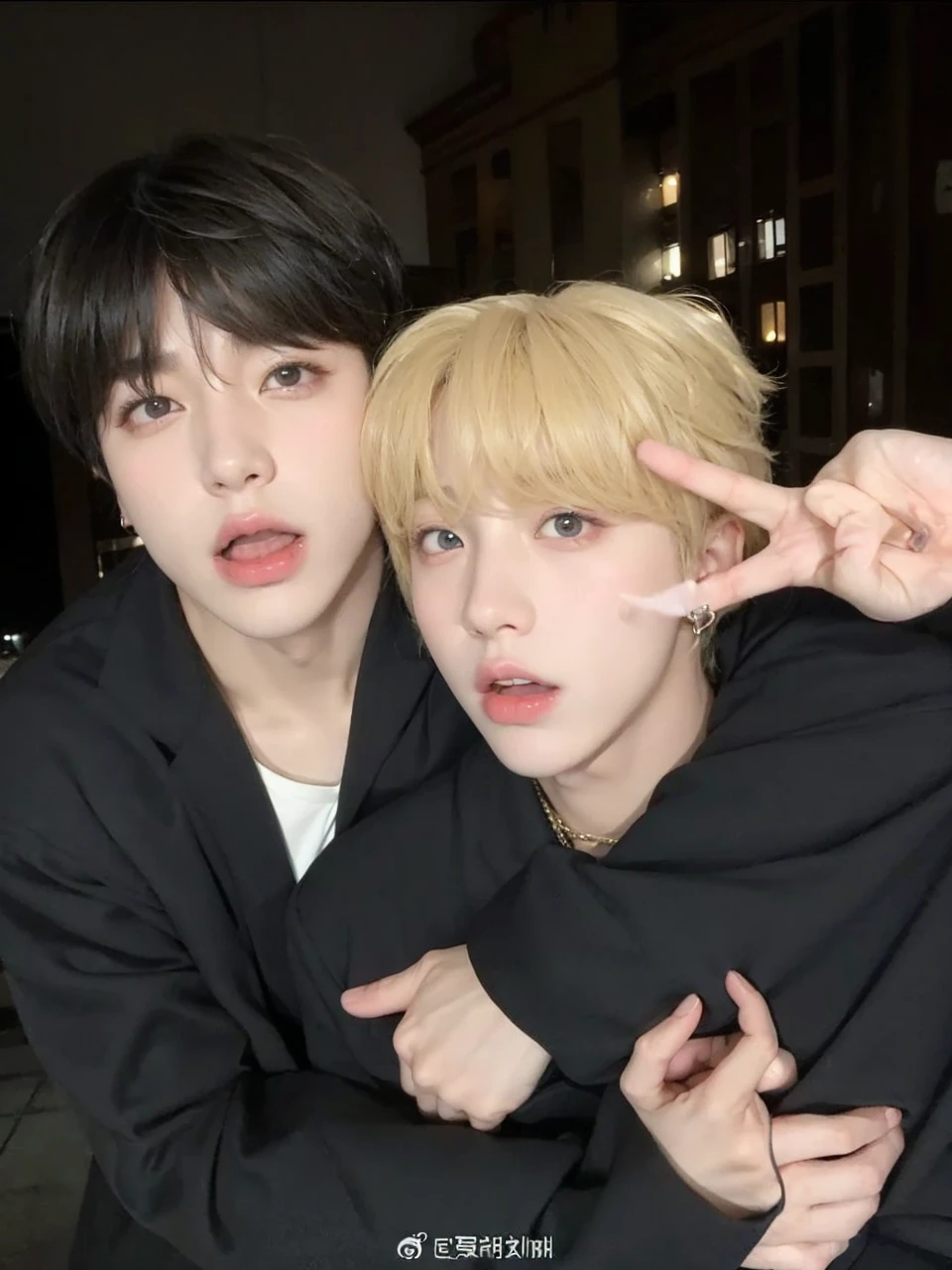 Jimin and jungkook cute and tender. Two very handsome and cute boys. big eyes and full lips, angelic and very attractive appearance.