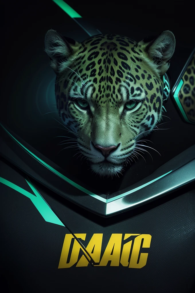 Create a jaguar logo designed in e-sports style. The jaguar must have a fierce and dynamic appearance, transmitting strength and agility. The design must include modern and stylized elements, with bold lines and sharp details. The color palette may include shades of yellow, black and green, but feel free to try other combinations that highlight the animal's grandeur. The logo must be suitable for use on uniforms, websites and social media of an e-sports team.