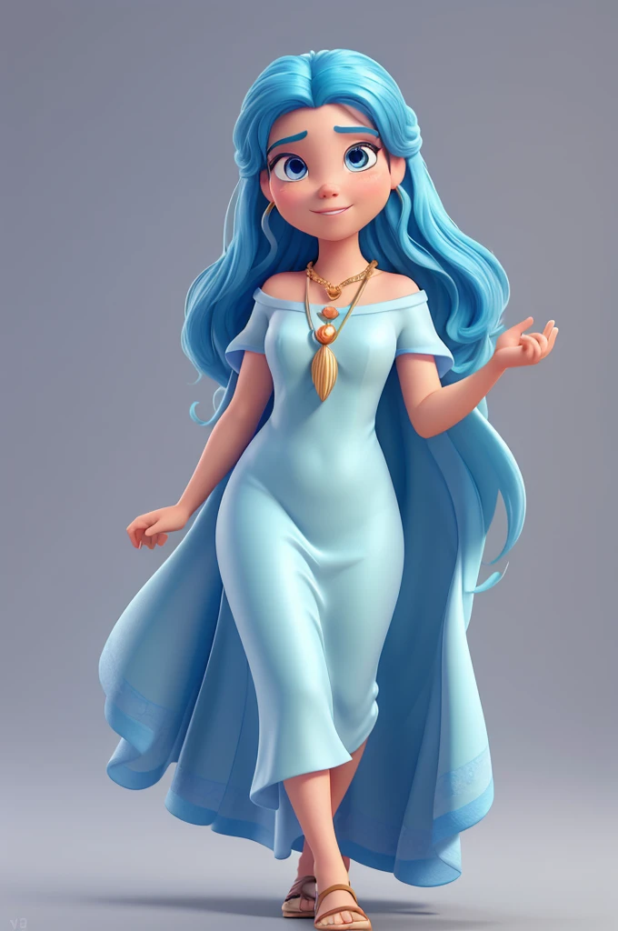 create a disney pixar style image based on the goddess euterpe but in the male version aged 25 to 29 years old with a clean background, without much detail just focus on the avatar