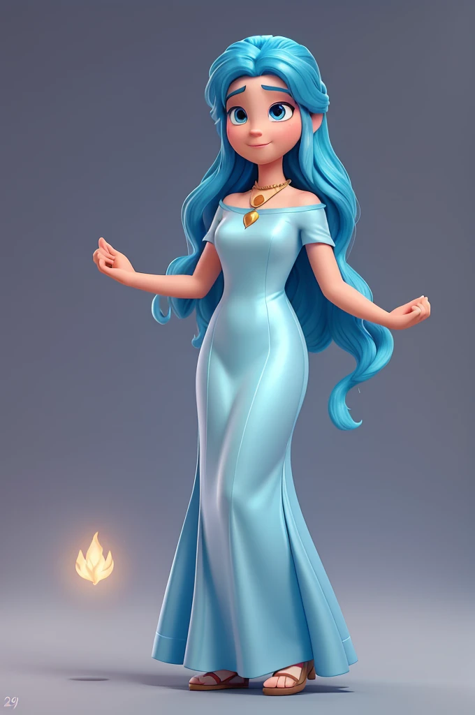 create a disney pixar style image based on the goddess euterpe but in the male version aged 25 to 29 years old with a clean background, without much detail just focus on the avatar