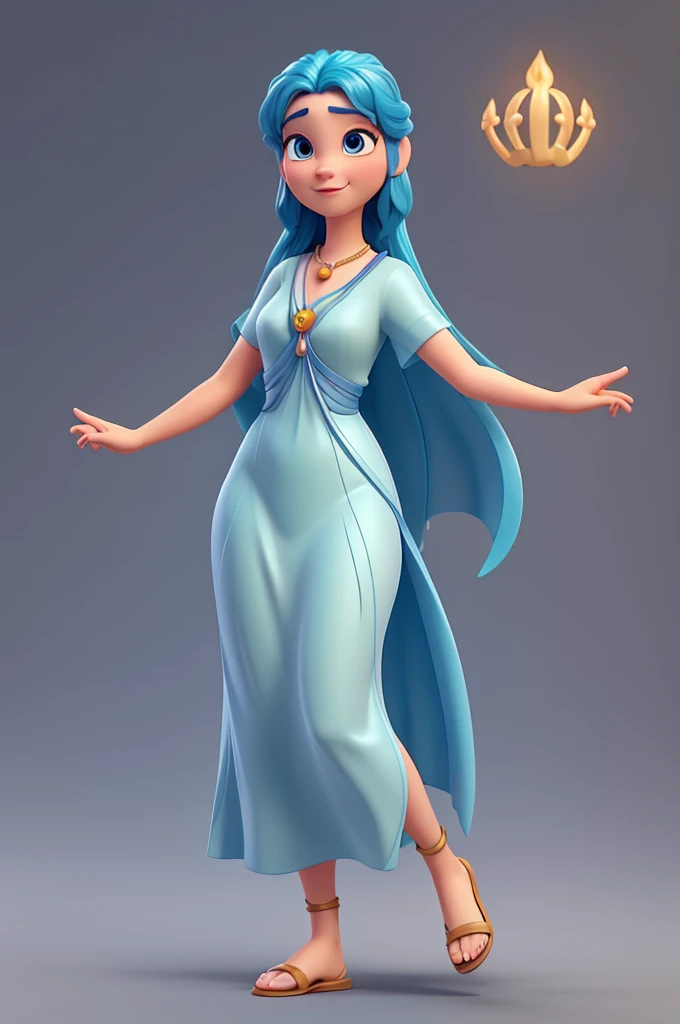 create a disney pixar style image based on the goddess euterpe but in the male version aged 25 to 29 years old with a clean background, without much detail just focus on the avatar