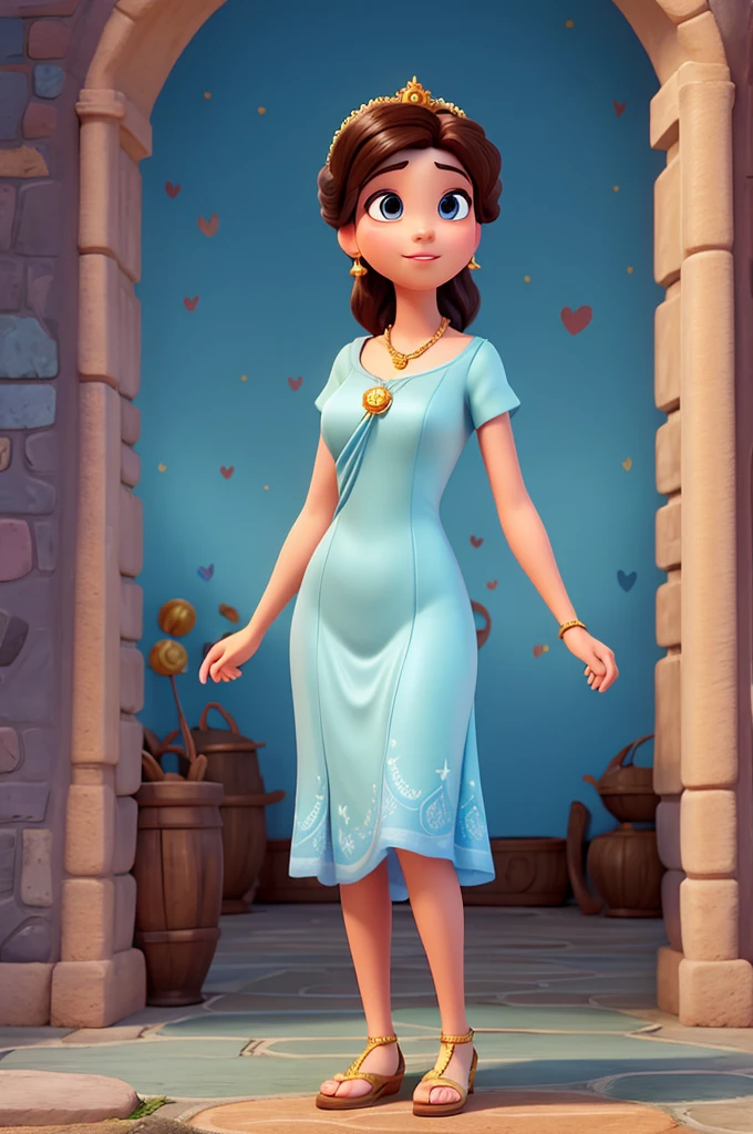create a disney pixar style image based on the goddess euterpe in the male version using more social clothing