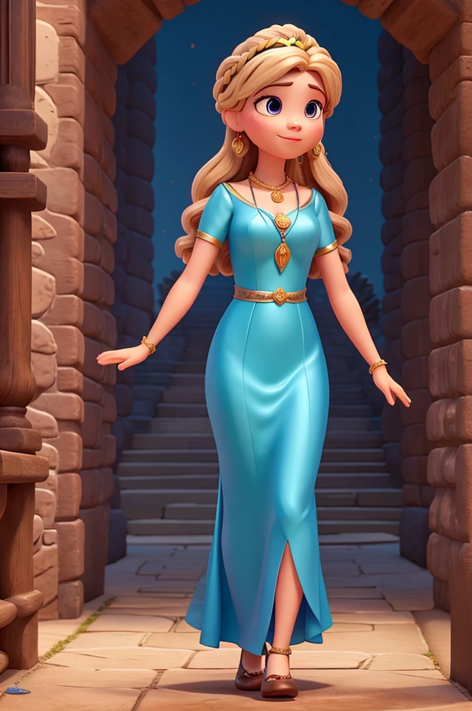 create a disney pixar style image based on the goddess euterpe na ((male version)) wearing more formal clothing