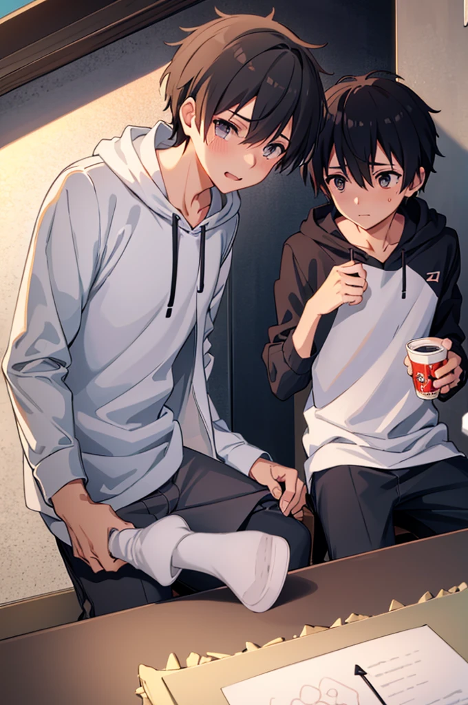 cool,,,Refreshing athletic guy,boy,boys,charm,Slim figure,Japanese high school student style,,Casual clothes,,,White hoodie,,Smooth,Skin texture,Functional beauty,youth,Vibrancy,The male protagonist,,,shine,Action,From friendship to love,,,The two boys are brainwashed into falling in love with each other.,,,To the boys I like,,,heavy love,A love story for boys only,,,Lust sex,,sexual excitement,,male器,,,,,Yaoi,,,,,Yaoi,,,Even though they resisted, they were raped.,,,,,,Gay to gay play,,,NSFW,,,,,,,Handsome Drama,Actually a gay drama,,,,,,here_yuuki,Kirito,Breeze,Piece of bone,Natural light,face,hand,eye,blush,tears,,,Saliva,,,Accuracy,,Super detailed,Biological,male,focus,4K,8K,Highest quality,,