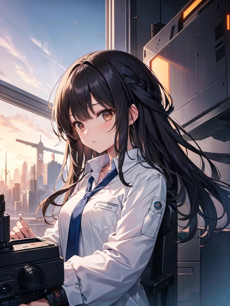 sf,SF Movies,cannon,Long-range missiles,Based on the Film Foundation ,woman,,28 years old,Jito Order,Brown eyes,Long Hair,Messy Hair、Black hair with a whitish grey,Scientist Uniform,White researcher&#39;s coat,Wide grassland,traitor,It was chaotic.,Future World,socialist world,snow,Research Room、Bend、big round glasses、Put your hands in your pockets