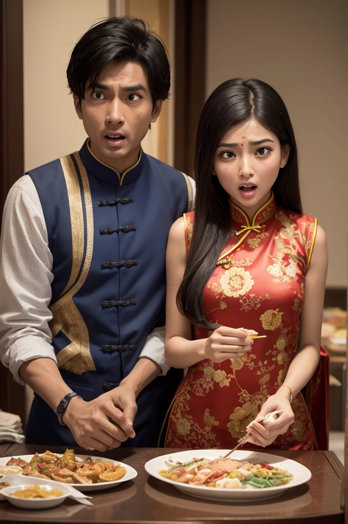 Chinese next to an Indian and they are surprised