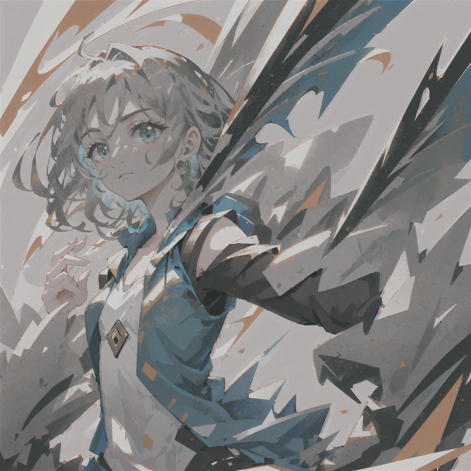 illustration, 1girl, solo, half body, (dynamic pose:1.4), Mecha, machine, single tail, Mechanical body, detailed background, dynamic lighting Dragon wings, dragon tail, dragon horns, (green:1.4), (grey:1.5), (face focus, close-up:1.6)
