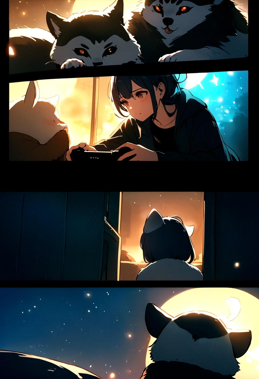 Animals playing video games