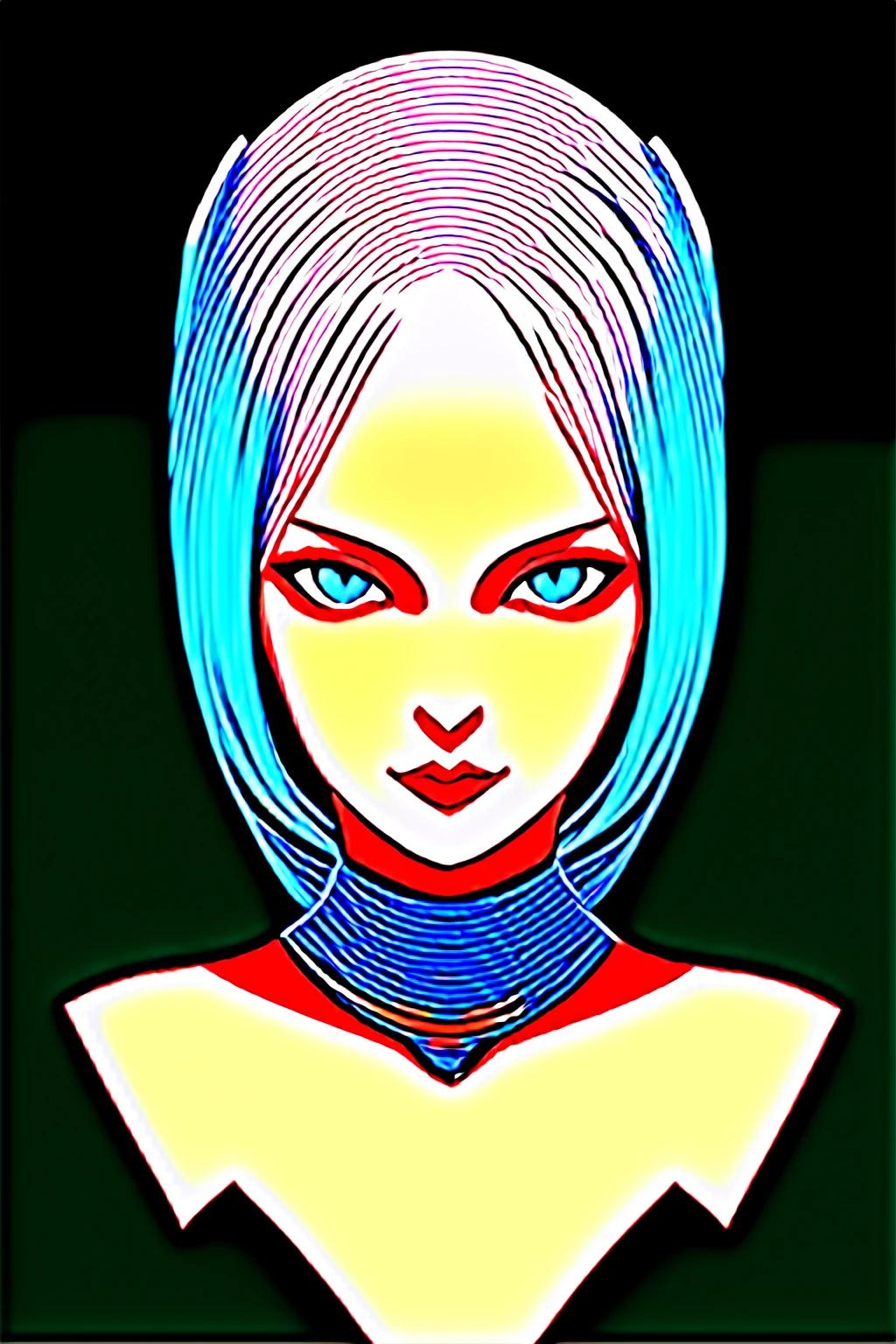 masterpiece,best quality,1机械女孩,Delicate face,shadow,8K,Extremely sharp,metals,complex,Accessory details,Cool colors,Egyptian details,highly complex details,rending on cgsociety,Face the camera,Mechanical limbs,Mechanical cervical fixation,Wires and cables to the head,Killing machine,Ghost in the Shell,((Anime art style)),