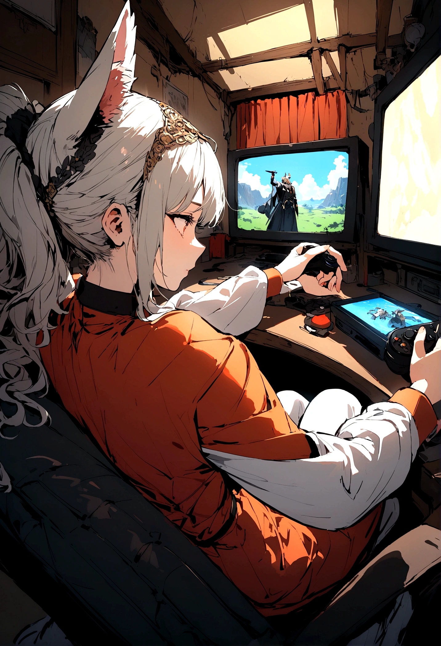 Animals playing video games