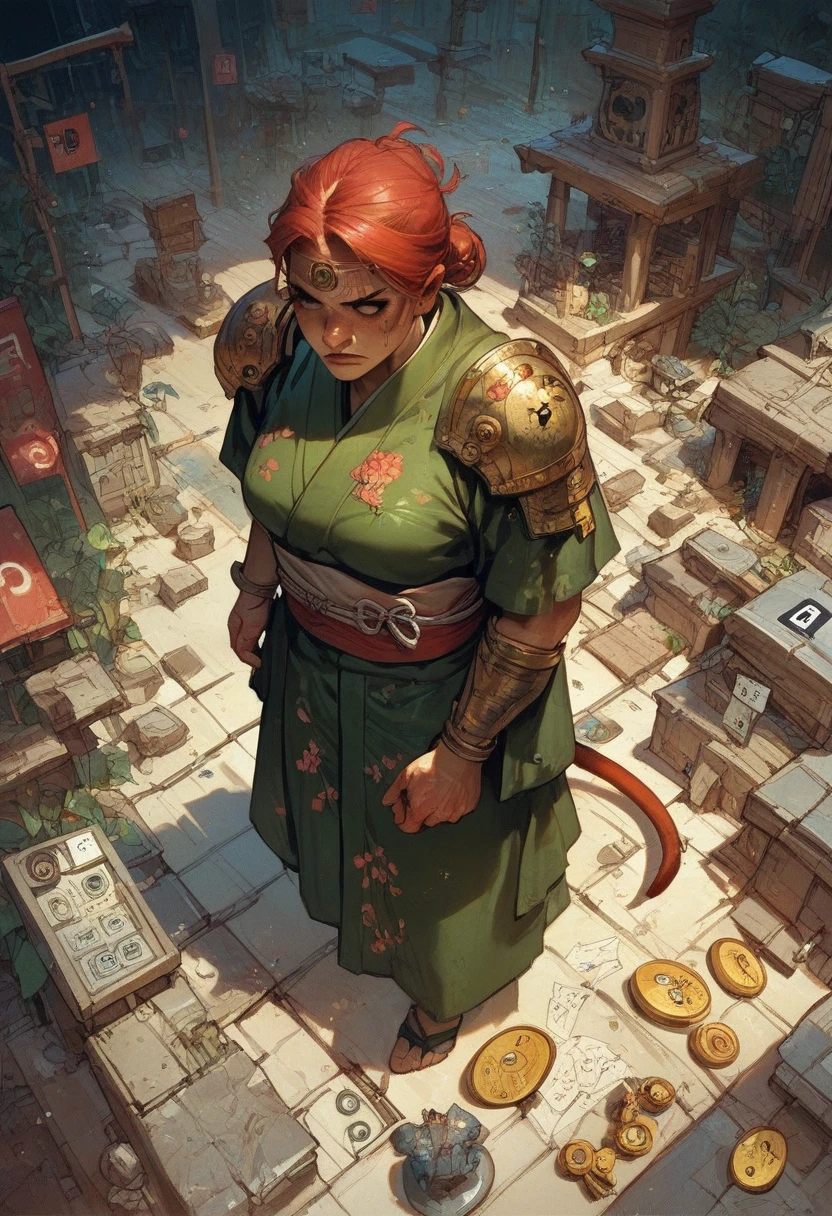 punctuation_9, punctuation_8_High above, punctuation_7_High above, punctuation_6_High above, punctuation_5_High above, punctuation_4_High above,samurai woman in armors standing in a battlefield,armors,hypdertailed,Japanese,fancy,focus only,epic