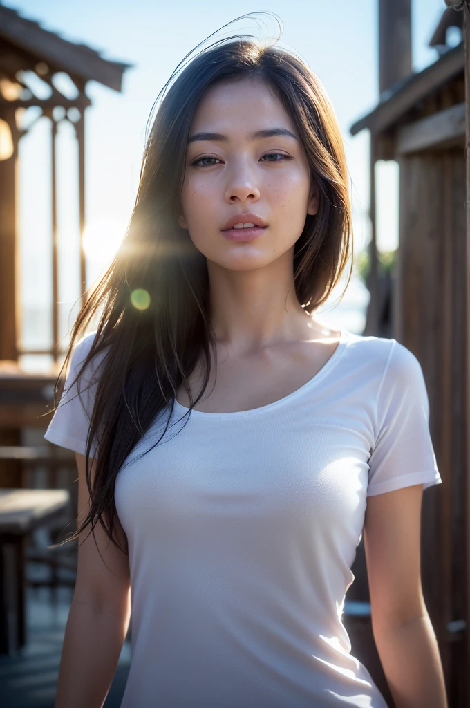 Dressed, (photo Realistic:1.4), (hyper Realistic:1.4), (Realistic:1.3),
(Smoother lighting:1.05), (Improving the lighting quality of movies:0.9), 32k,
One girl,20 year old girl, Realistic lighting, Backlight, Light on the face, Ray-tracing, (Bright light:1.2), (Improvement of quality:1.4),
(Highest quality real texture skins:1.4), Detailed drawn eyes, Detailed painted face,
(tired and sleepy and joy), (smile:0), Face close-up, T-Shirts,
(Enhance the mood of your body line:1.1), (Enhances the beauty of skin texture:1.1),(As it is)