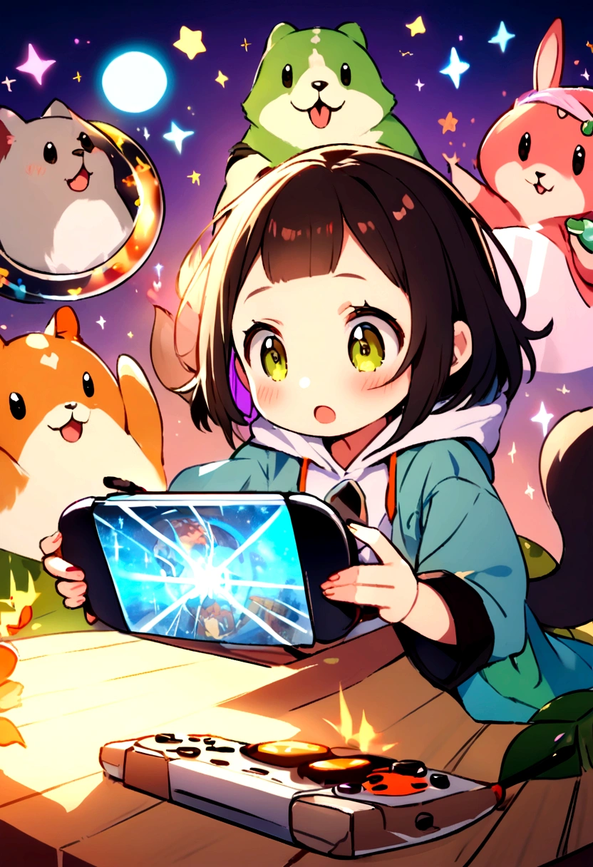 Animals playing video games