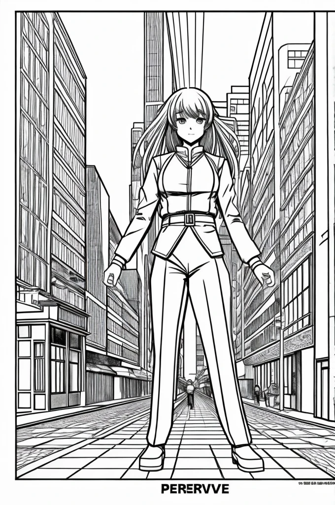 Perspective pose manga style
