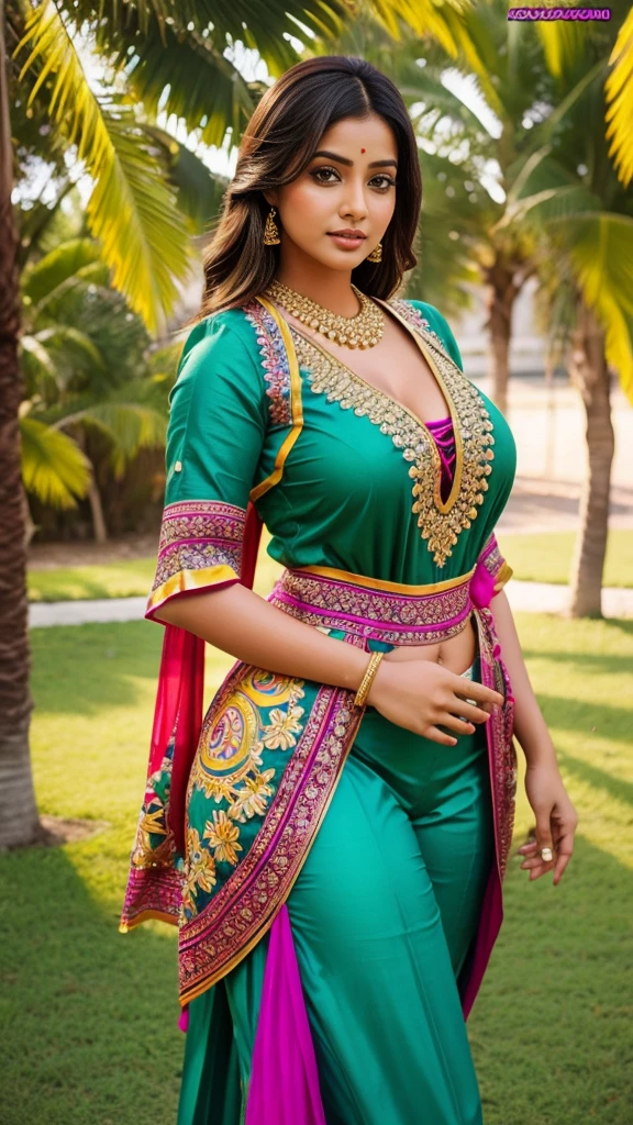 Thicc desi bhabi exotic clothes hot bright background