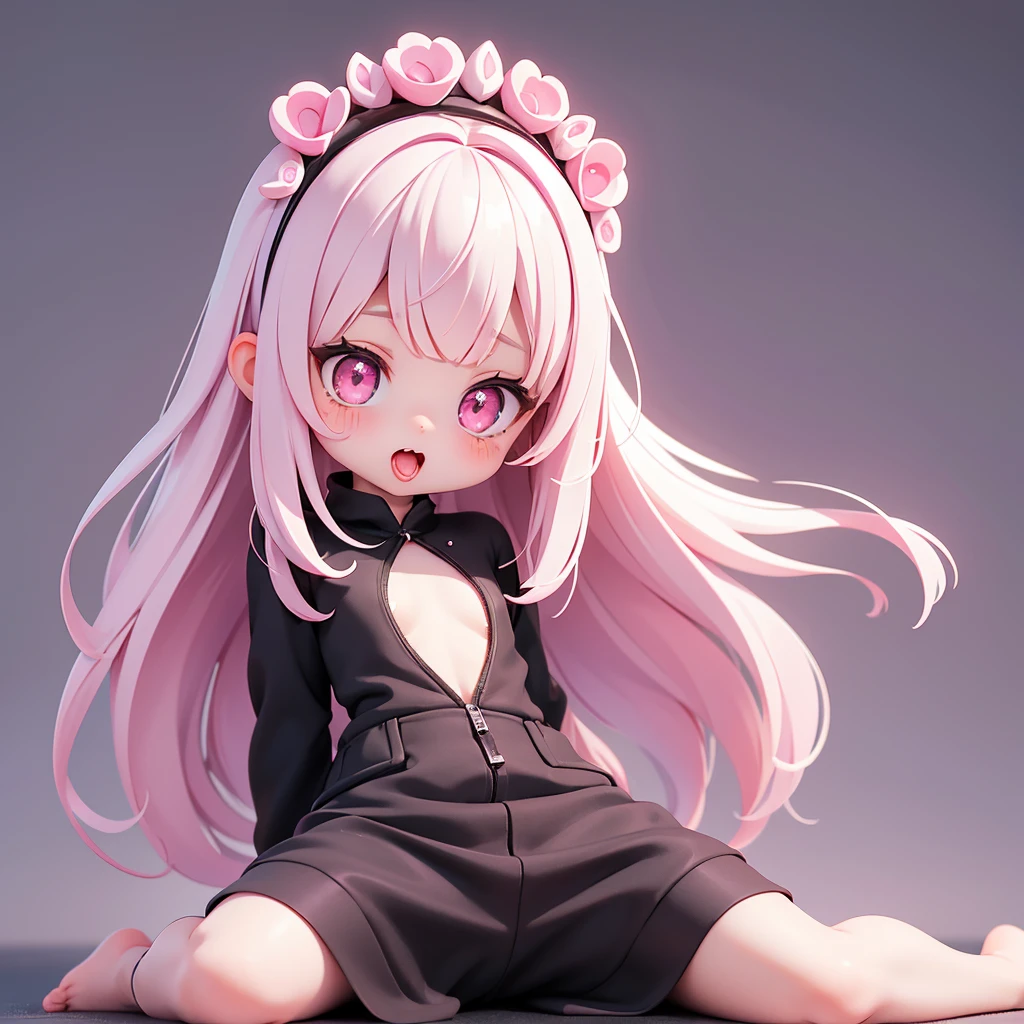 Cute girl , sitting, picture only dark pink and white, vulva reveal, colorless skin color, white skin color, girl, dark pink, long straight hair, dark pink hair, hot, vulva reveal, full character, non clothed, hot, cute eyes, big eyes, big black pupils, cute big pupils, vulva reveal, came out vulva dripping, non clothed, hot thides, non clothed, hot face, ahegao face, tounge sticking out, fluid fillet underwear
