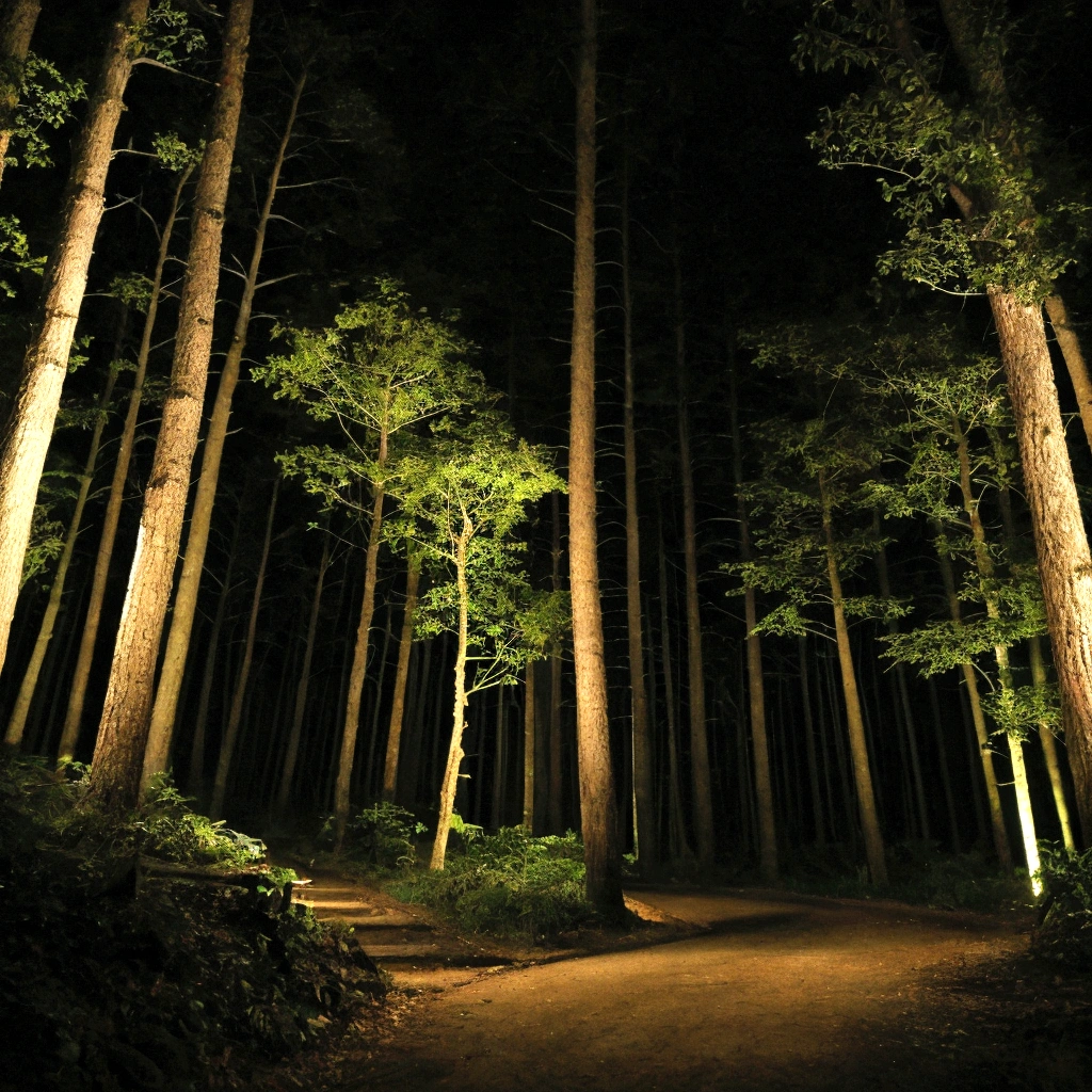 forest at night