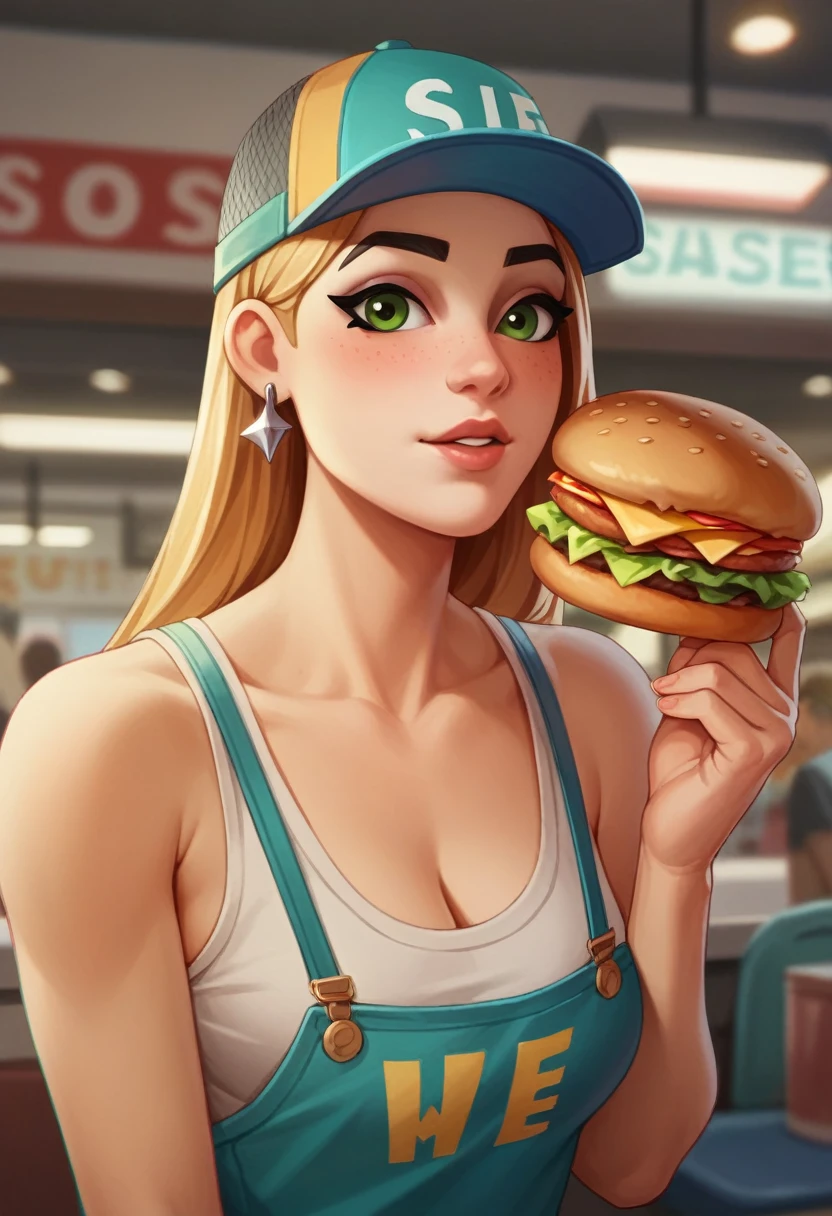Skin from a fortnite hamburger store