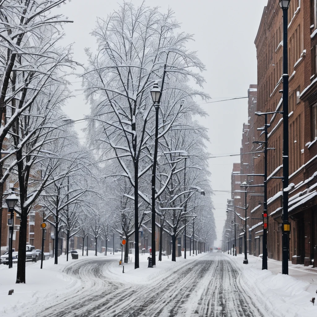 snowy street