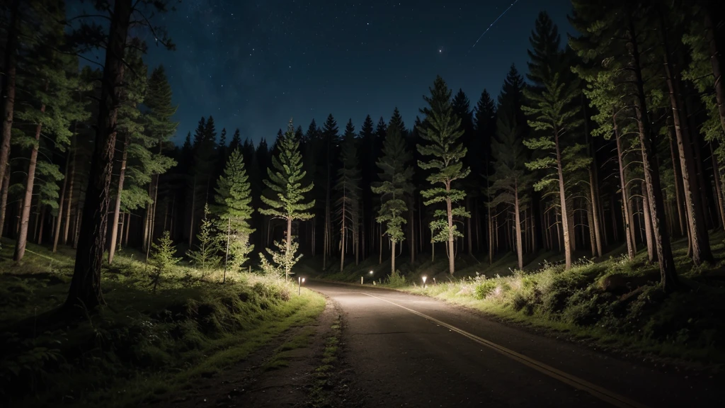 forest at night