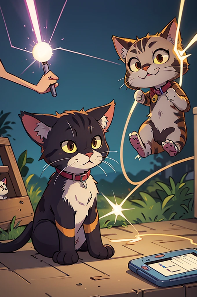 a cat with electrical powers