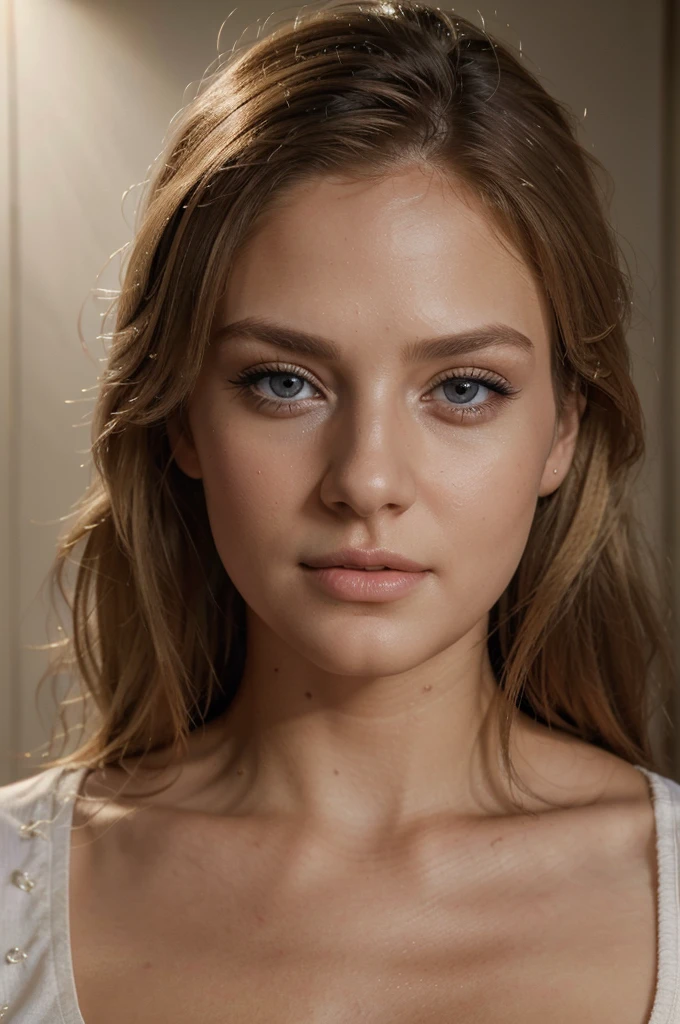 a beautiful 21 year old blonde woman, wearing a nurse's uniform, (best quality,4k,8k,highres,masterpiece:1.2),ultra-detailed,(realistic,photorealistic,photo-realistic:1.37),beautiful detailed eyes,beautiful detailed lips,extremely detailed eyes and face,longeyelashes,detailed nursing uniform,studio lighting,warm color tones,soft lighting,natural lighting,elegant expression, photo portrait
