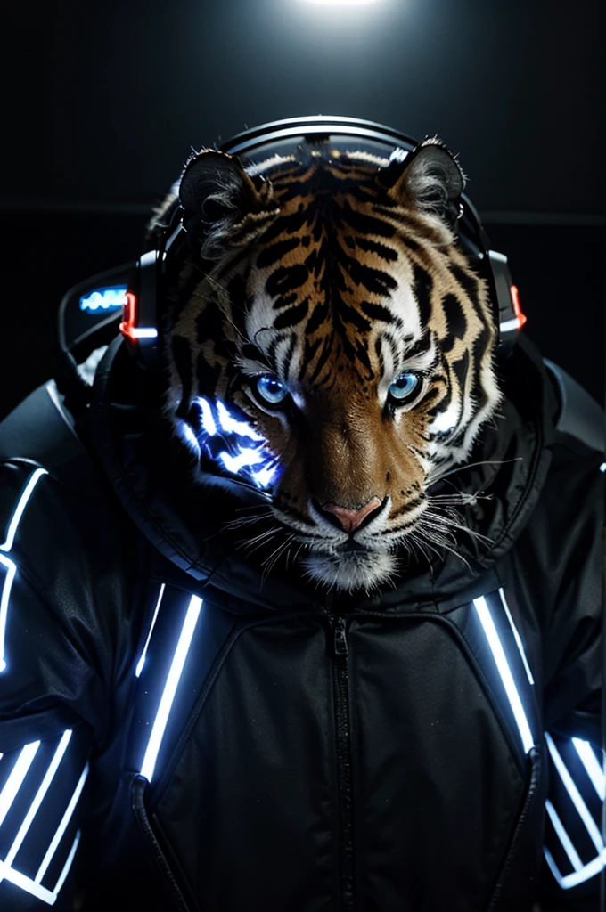 Electric effect tiger animal esports logo. There is writing "{ELITE•LMPG}