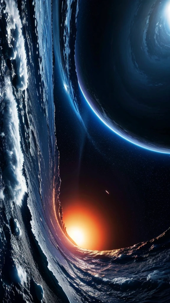 Space Black Hole Ocean Destruction and Creation