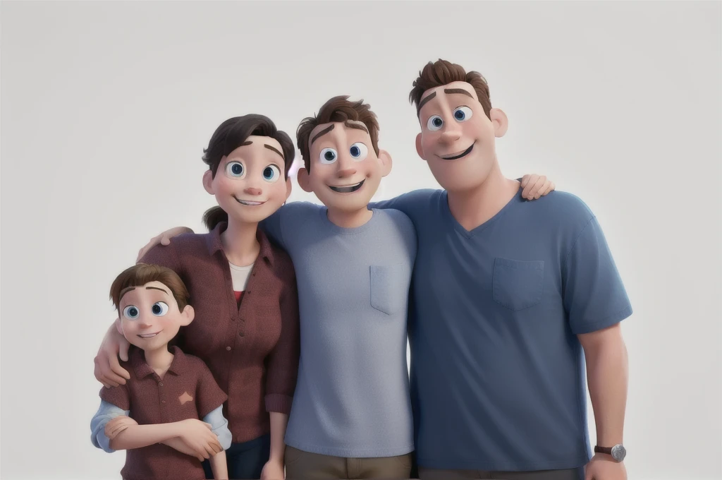 A Disney Pixar style family, high qualiy, best qualityer
