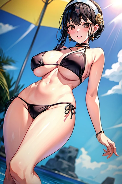 Make a girl in a bikini 