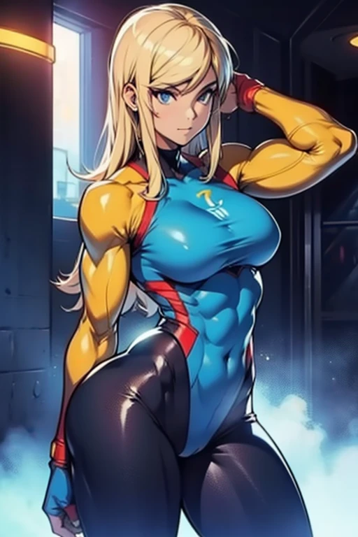 samus aran 1 girl solo (muscular curvy)