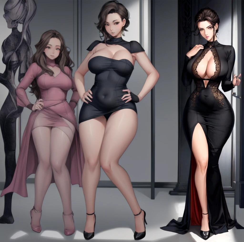 skinny waist and thick hips and tight dress