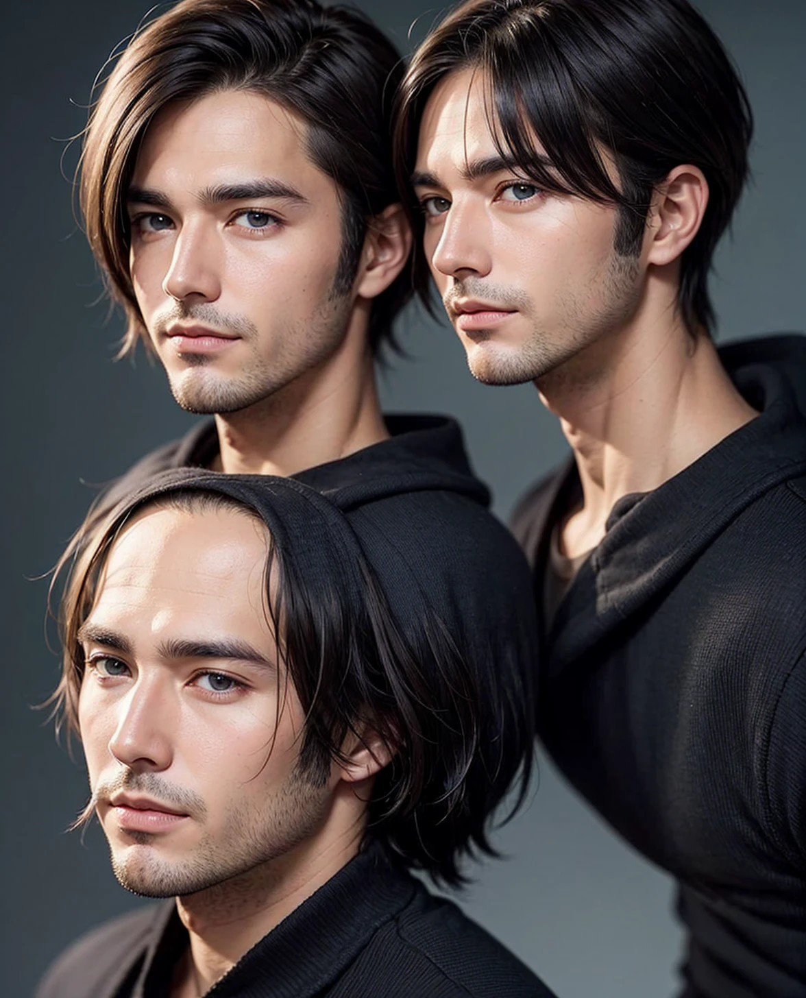 Male face without beard, He is one man and face, add nothing more, just change face