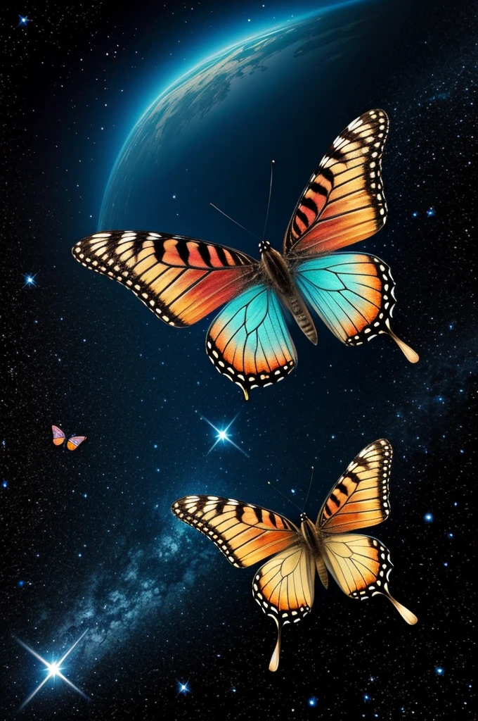 Butterfly in outer space
