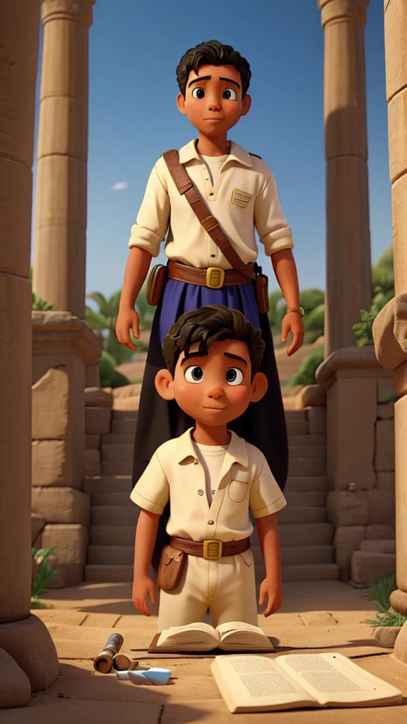 Create images of Joseph from the bible with his father Jacob in the plantation with the sheep