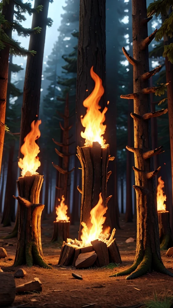 Fire in the forest
