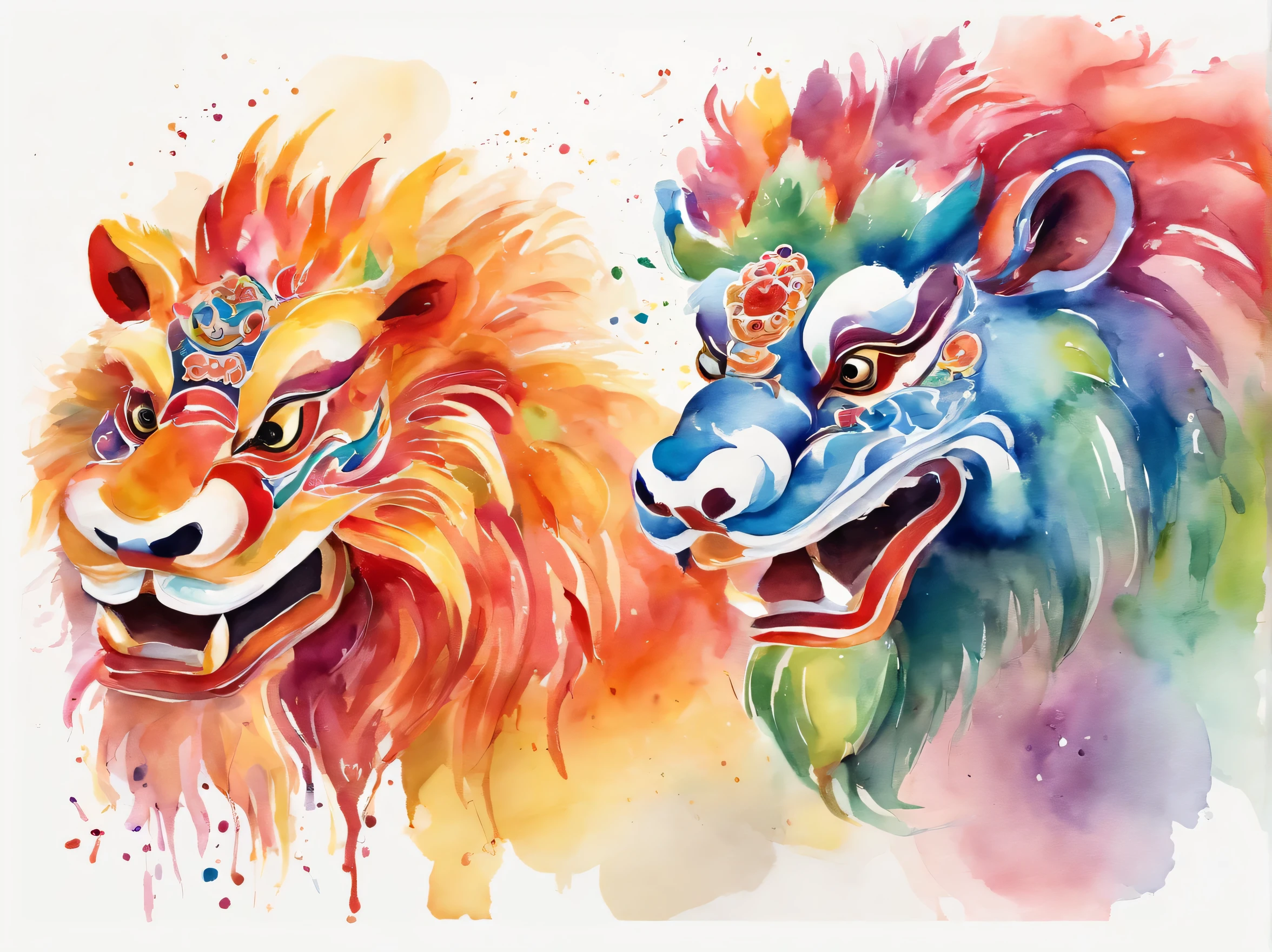 Illustration of "lion dance" a Japanese lucky charm
"The ""lion dance"" is a rainbow-colored design with gradation."
Very gorgeous
The "lion dance" is smiling.
A gorgeous design that brings happiness to the viewer
Pretty cool
chic and modern design
White background