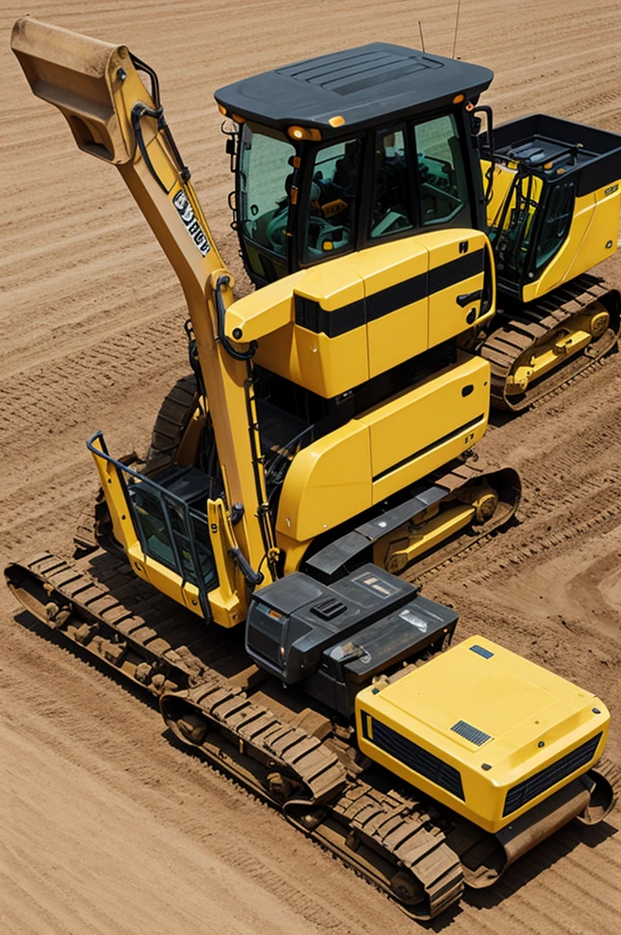 Create a futuristic backhoe